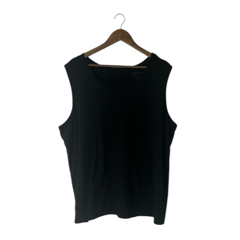 Cuddl Duds Comfort Code Black Tank Top Sleeveless Shirt Soft Jersey Knit 3X
